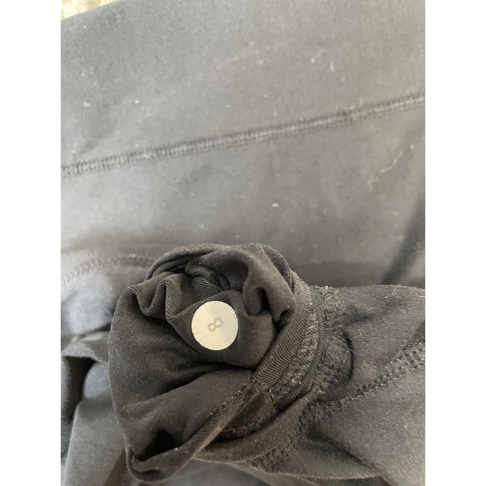 Lululemon Tank Top Womens 8 Black Gray Built In Shelf Bra Athletic Yoga Pocket - Picture 5 of 7